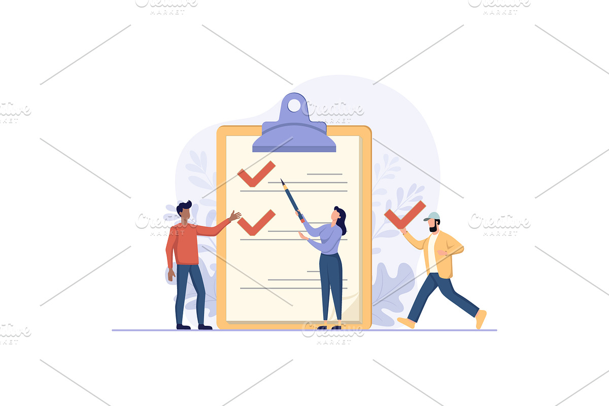 Checklist clipboard teamwork, a Finance Illustration by Yayasya (Photo 3 of 3)