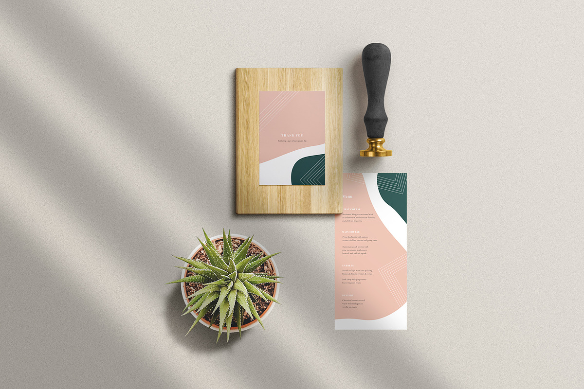 Modern Abstract Wedding Suite, an Invitation Template by Azka Creative (Photo 4 of 5)