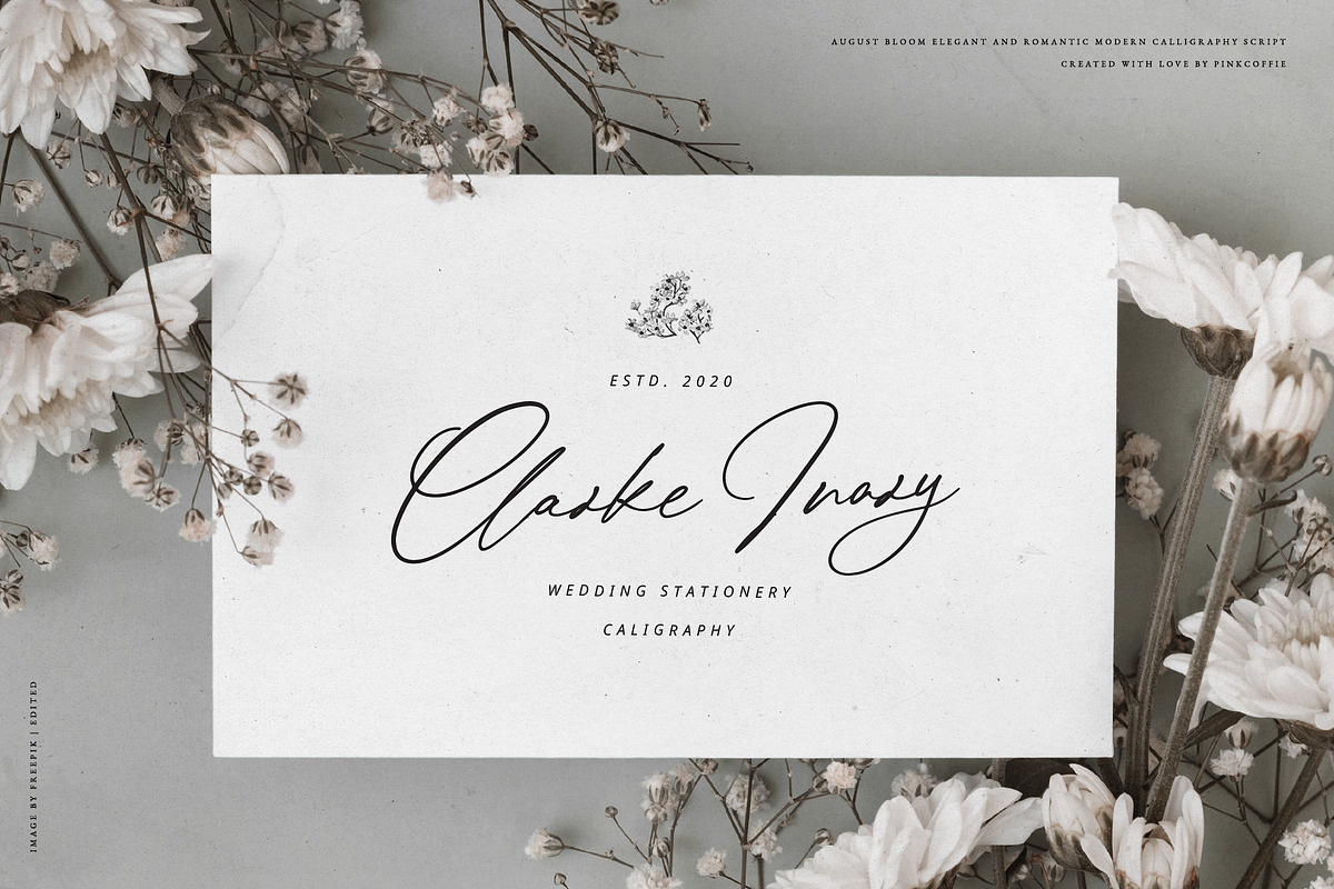 August Bloom | Elegant Script Font, a Script Font by Pink Coffie (Photo 2 of 31)