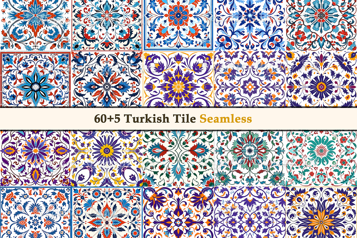 Turkish Pattern Tile, a Pattern Graphic by Negarin Digital Art (Photo 4 of 8)