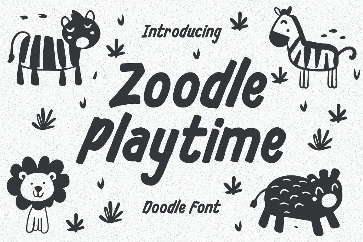 Zoodle Playtime Doodle Brush Font, a Font by PutraCetol Studio (Photo 1 of 5)