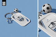 Football Keychain with Charms Mockup, an Advertising Mockup by SD Mockup (Thumbnail 3 of 5)