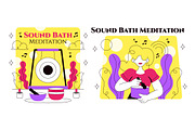 5 Sound Bath Meditation Illustration, a Person Illustration by denayunebgt (Thumbnail 3 of 3)