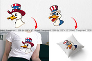 Duck Patriotic Clipart, a Graphic by Artnoy (Thumbnail 3 of 5)