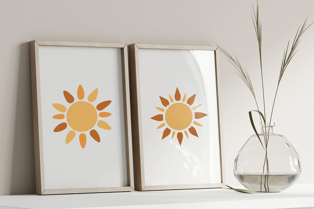 Boho Sun SVG Bundle, an Object Graphic by Createble (Photo 7 of 9)