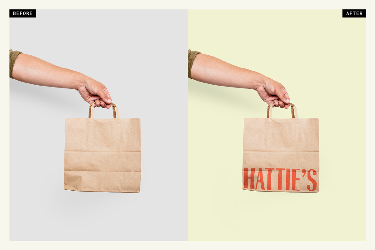 Kraft Paper Carry Bag mockup, a Packaging Mockup by mockstar (Photo 3 of 7)