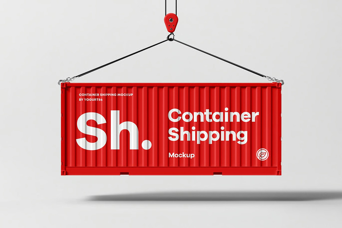 Shipping Container Mock-up, a Cups & Container Mockup by zippypixelstudio (Photo 2 of 12)