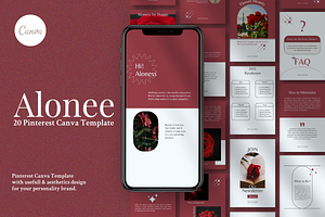 Alonee - Pinterest Canva Template
