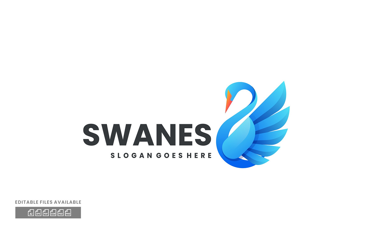 Swan Gradient Colorful Logo, a Branding & Logo Template by ivan_artnivora