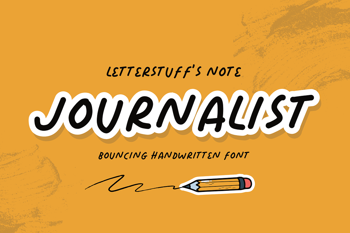 Journalist, a Handwritten Font by LetterStuff Typefoundry (Photo 1 of 6)
