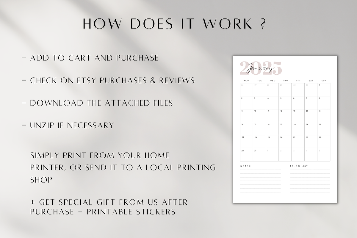 2025 Printable Calendar Template, a Stationery Template by BRANDcontent (Photo 7 of 7)