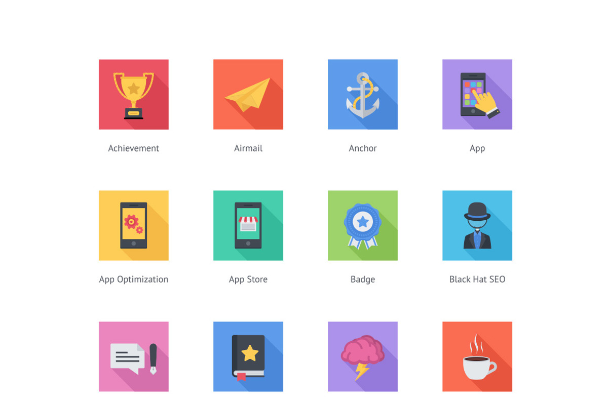 The Flat SEO & Business Icons 100 preview 6