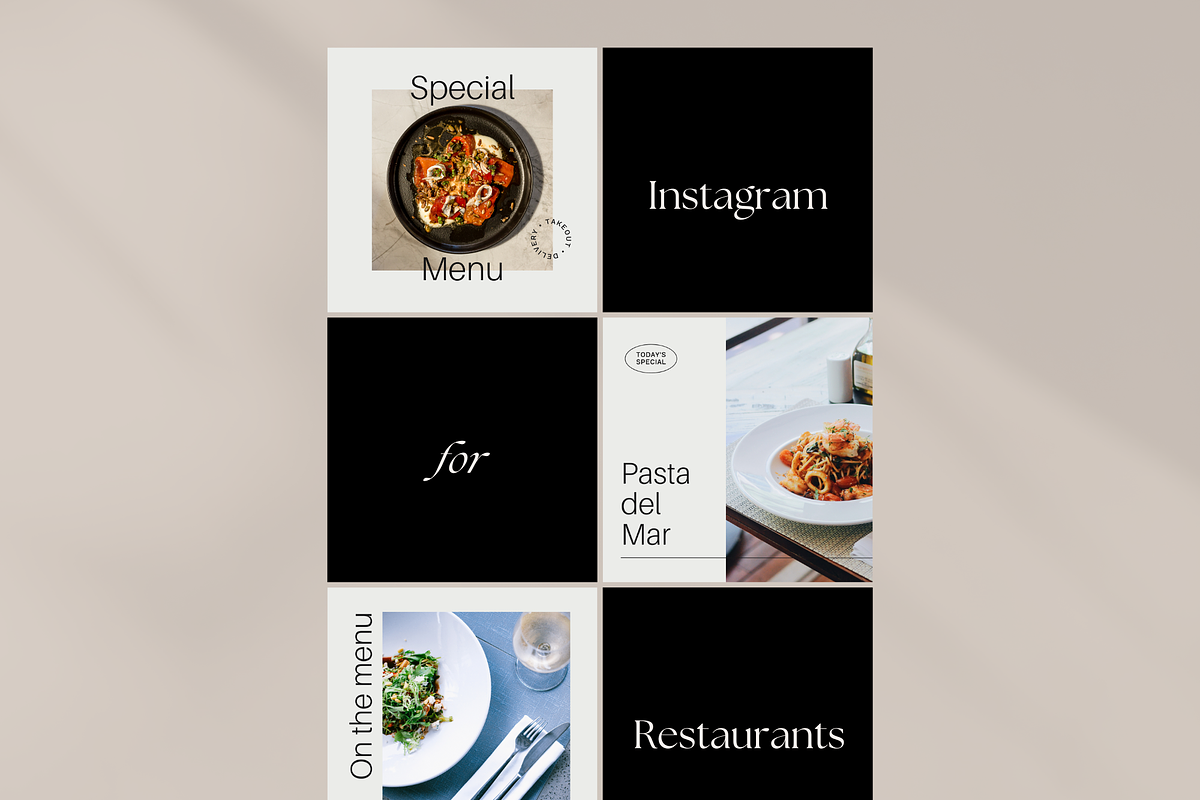 Restaurant Canva Instagram Kit, a Social Media Template by Rose & Co. (Photo 5 of 8)