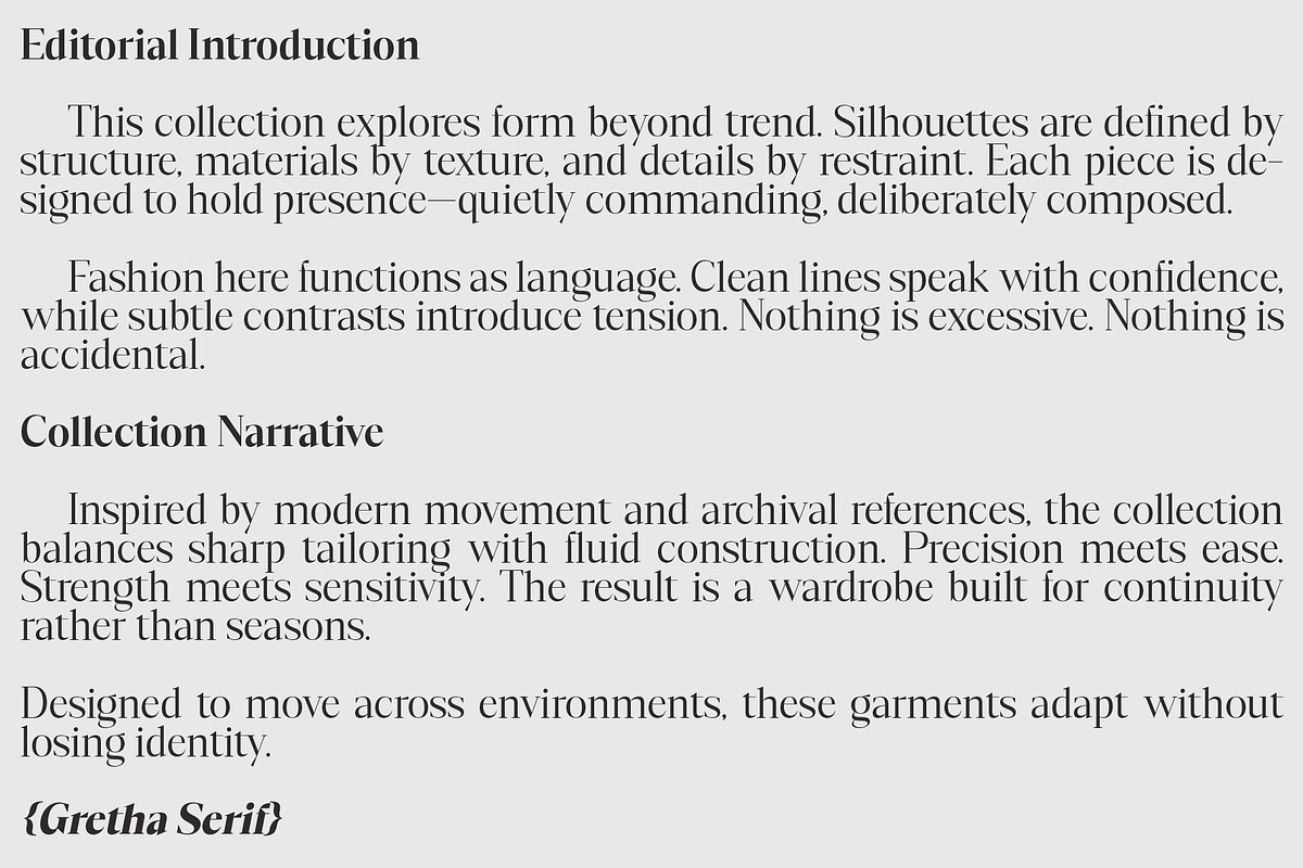 GrethaSerif, a Serif Font by Propertype (Photo 7 of 14)