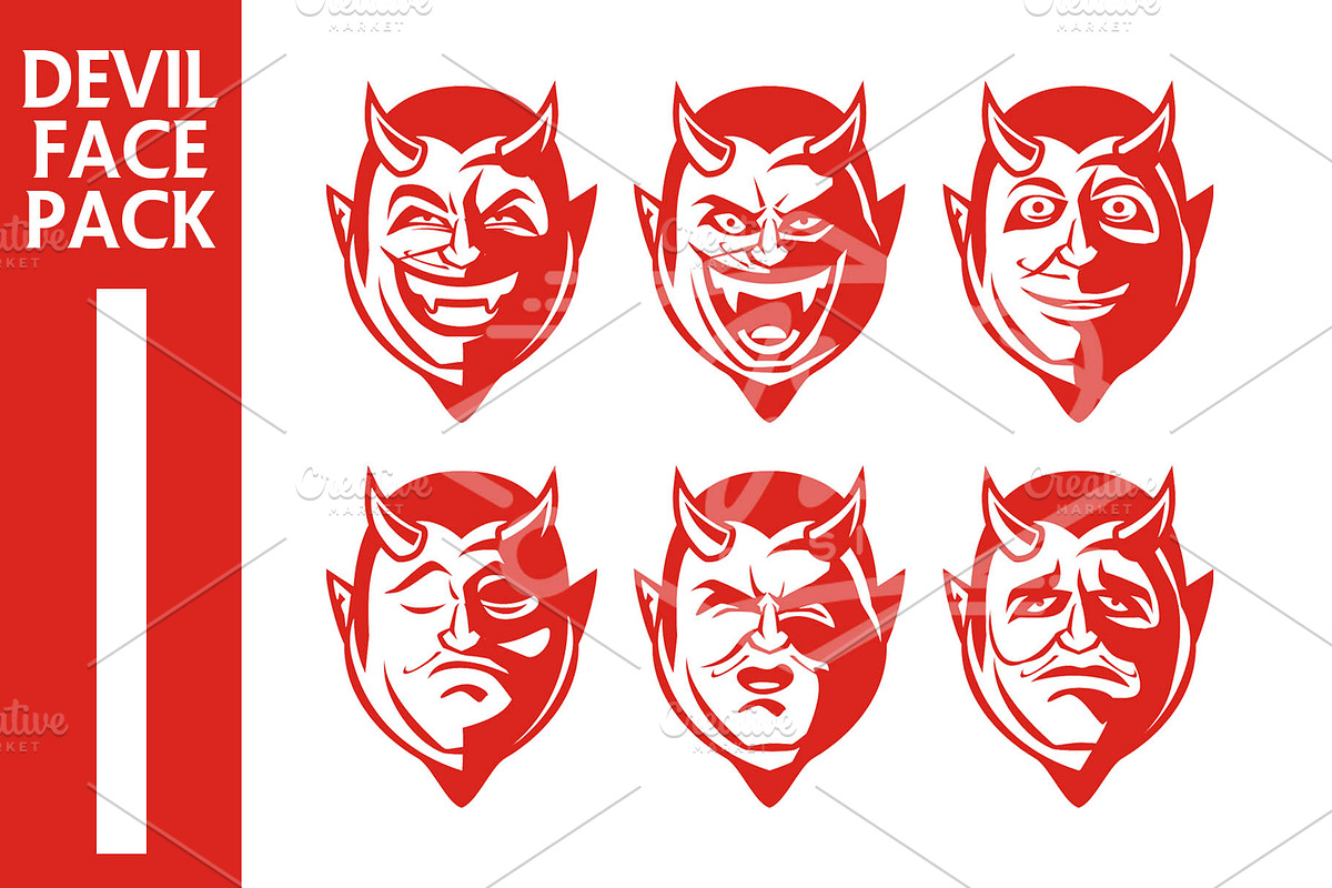 DEVIL FACE PACK, an Illustration by arace (Photo 2 of 3)