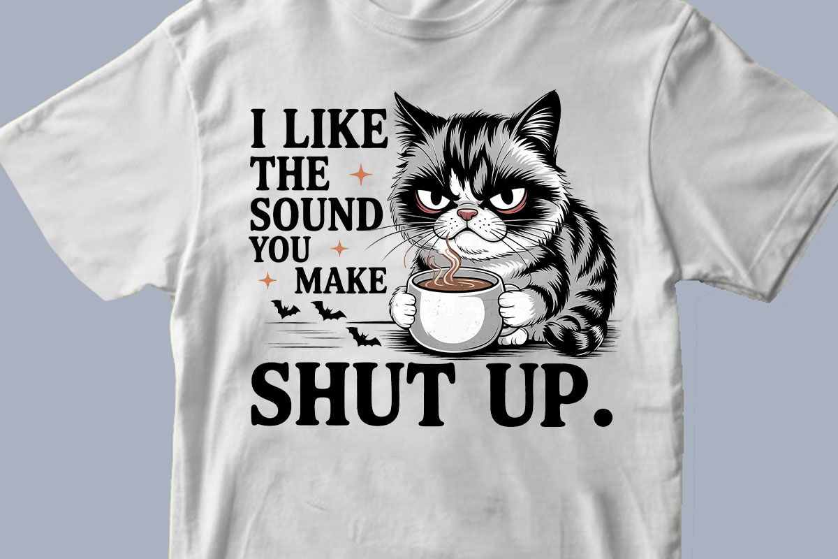 Grumpy Coffee Cat Funny Quote PNG, a Graphic by olgasallom (Photo 3 of 3)