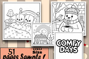 Comfy Days Bold & Easy Coloring Book, an Animal Illustration by Design Home (Thumbnail 3 of 4)