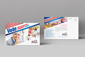 Political Campaign Postcard Template