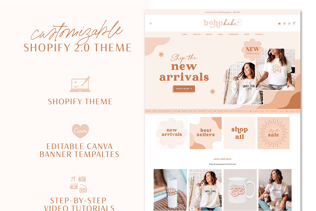 Shopify Theme - Neutral Boho, a Shopify Template by Macarons and Mimosas (Photo 2 of 9)
