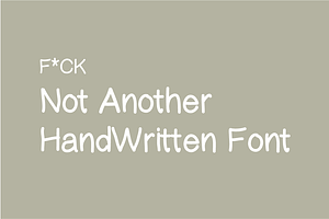 Not Another Handwritten Font