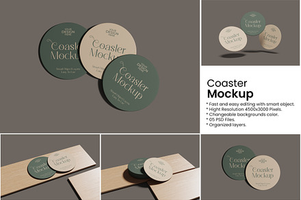 Coaster Mockup, a Product Mockup by Indah