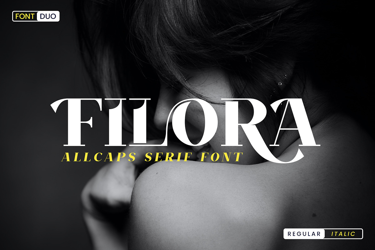 Filora All Caps Serif Font, a Serif Font by Idea Studio (Photo 1 of 13)