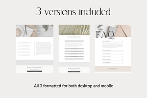 Showit FAQ Page Add-On Template