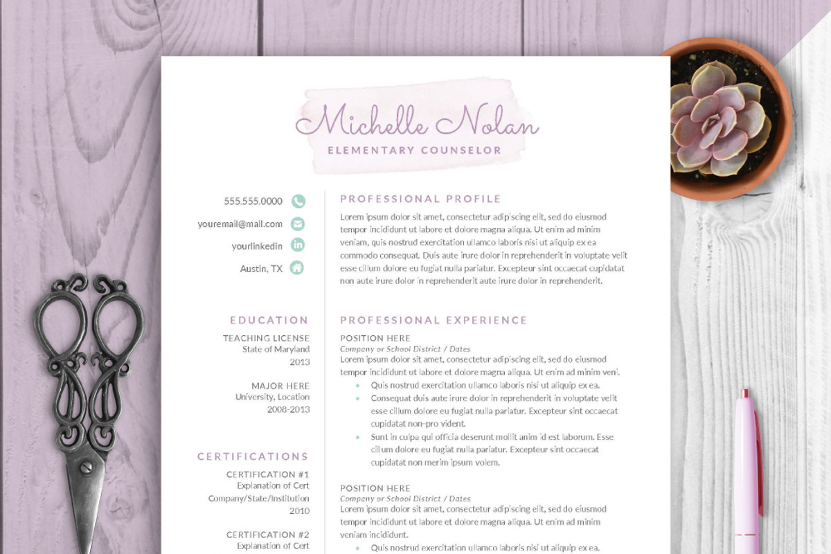 Creative Teacher Resume Word, a Resume Template by SharpResumeFoundry (Photo 1 of 6)
