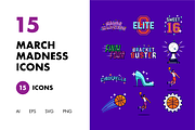 15 March Madness Icons, a Sport Illustration by Hello Mister Frank (Thumbnail 1 of 4)