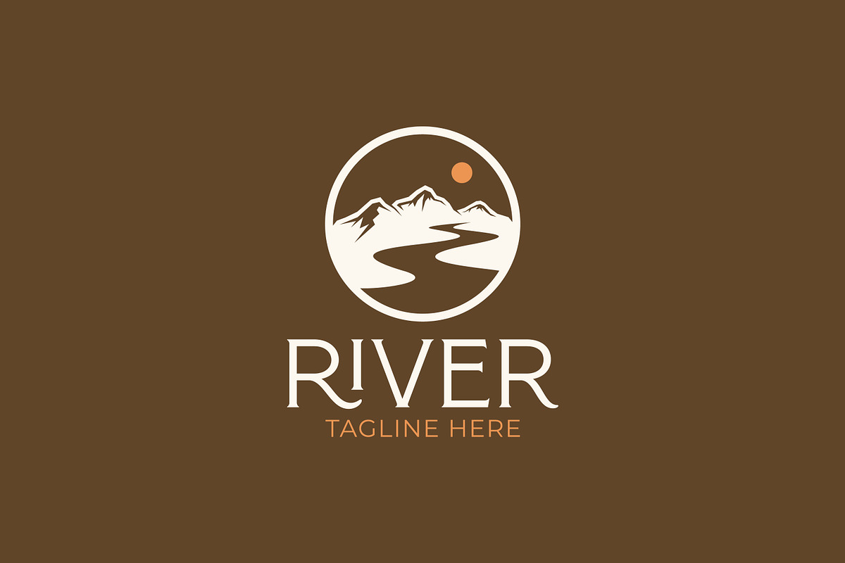 River Or Creek Mountain Logo Badge, a Branding & Logo Template by Signatoro (Photo 2 of 3)