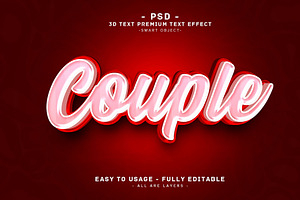 Couple 3D Editable Psd Text Effect, a Layer Style Add-On by Md Jahidul99