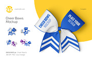 Cheer Bows Mockup Set, an Apparel Mockup by Country4k (Thumbnail 1 of 4)