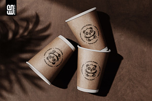 Kraft Paper Coffee Cup Mockup