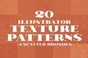 20 Illustrator Texture Patterns, a Brushes & More by Dandylyon Designs (Thumbnail 1 of 7)