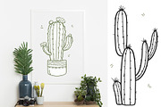 Cactus, Succulent Pot SVG PNG Bundle, an Object Graphic by ArtGiftsStudio (Thumbnail 2 of 4)