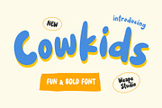 Cowkids - Fun and Bold Font, a Handwritten Font by Weape Studio (Thumbnail 1 of 7)