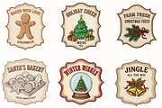 Vintage Christmas Labels Sublimation, an Illustration by OK Design (Thumbnail 4 of 5)