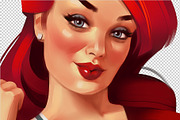Pin-up woman, an Illustration by Ira Cvetnaya (Thumbnail 3 of 3)