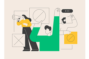 Public backlash abstract concept, a Person Illustration by Visual Generation