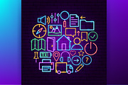 Web Design UI UX Neon Vector Icons, an Outline Icon by Anna_leni (Thumbnail 4 of 6)
