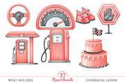 Little Racer, Watercolor Clipart, an Illustration by MockupWizard (Thumbnail 4 of 6)