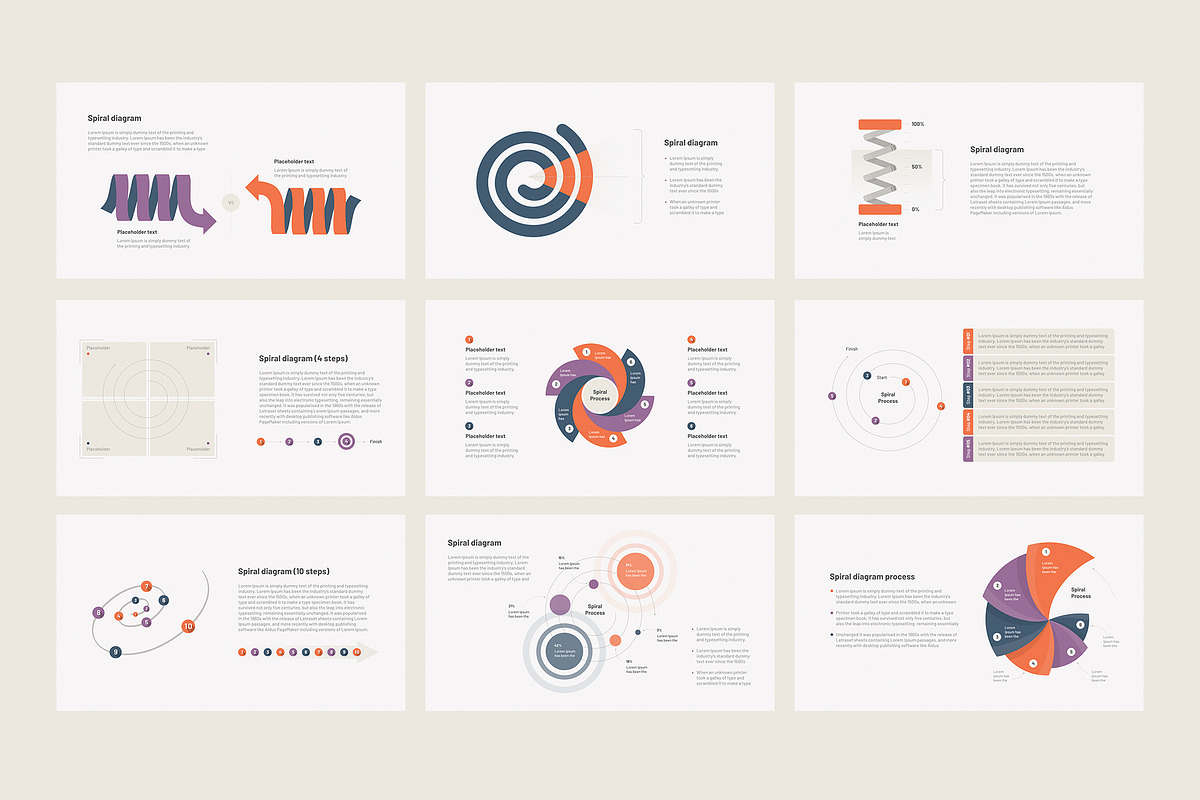 Spiral Diagrams for PowerPoint, a Presentation Template by HiSlide.io (Photo 5 of 6)