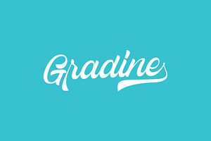 Gradine Script Font, a Script Font by Arendxstudio