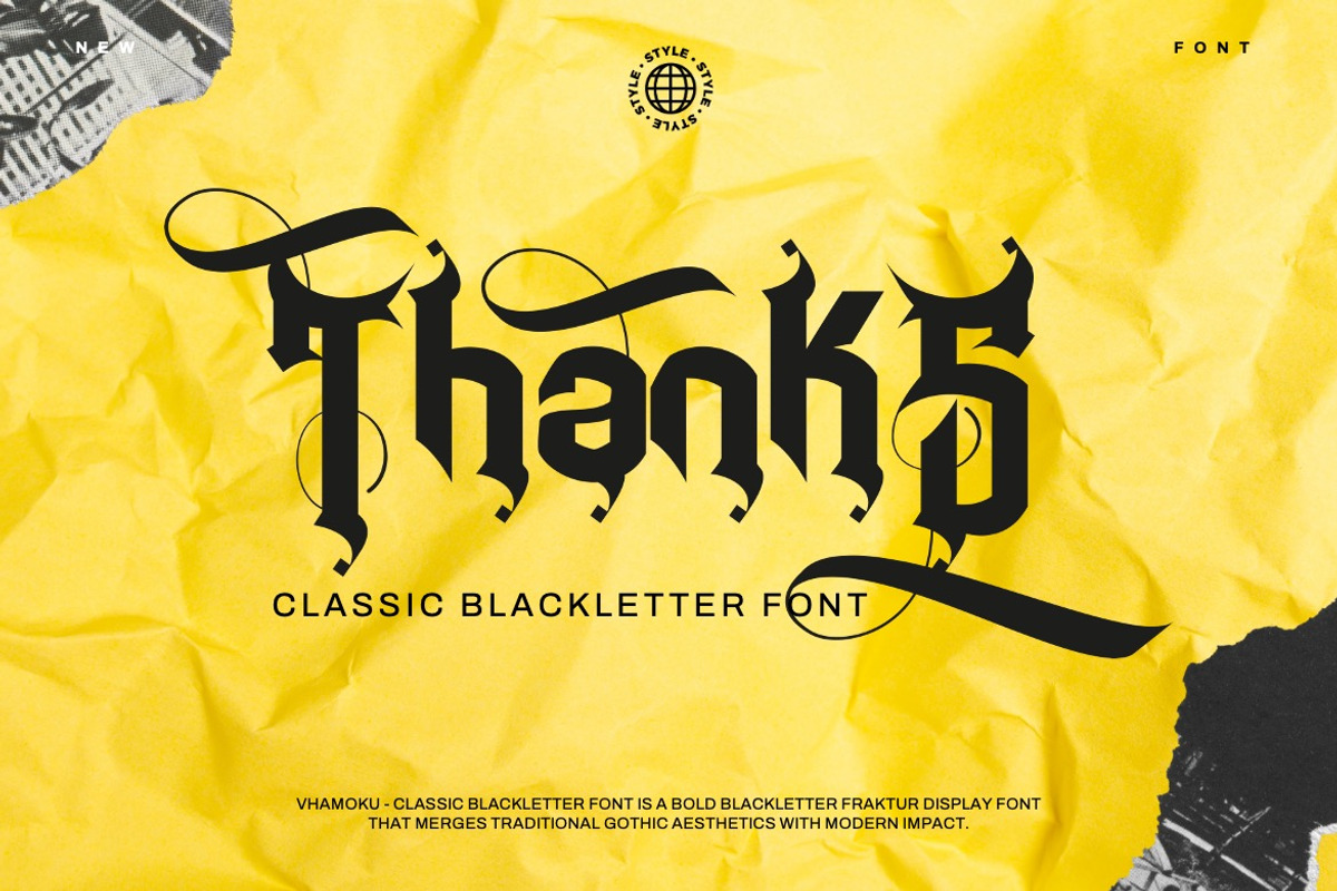 Vhamoku - Classic Blackletter Font, a Blackletter Font by Dhabee (Photo 7 of 15)