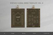 Vintage Floral Menu Vol.6, a Brochure Template by Bewalrus Studio (Thumbnail 1 of 5)