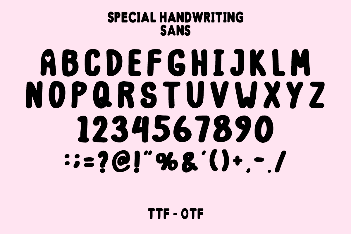 Special Handwriting -Modern Font Duo, a Handwritten Font by KiddoGlyphs Studio (Photo 4 of 5)