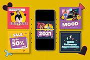 90's Instagram Pack, a Social Media Template by graphicook (Thumbnail 5 of 7)