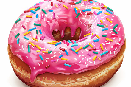 Colorful glazed donuts with sprinkle, a Background Photo by Pixeness