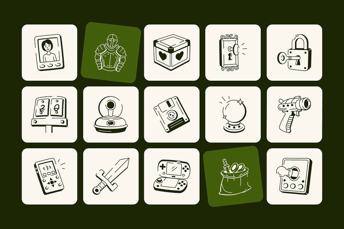 Game Doodle Icon, an Outline Icon by Vectors Market (Photo 6 of 8)