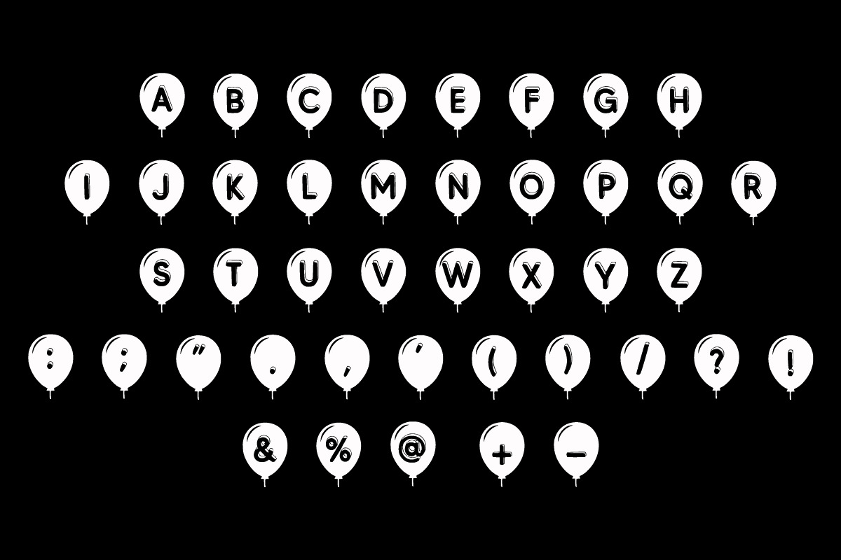 BALON, a Symbol Font by Fourteen Letter (Photo 2 of 7)
